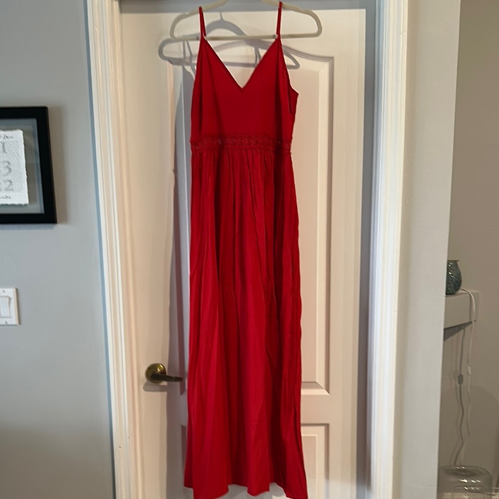Elegant Red Maxi Dress